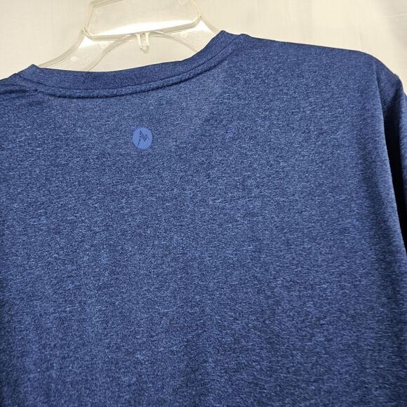 Marmot Men's Size XL Blue Heathered Active Wear T Shirt Short Sleeve - Picture 6 of 6